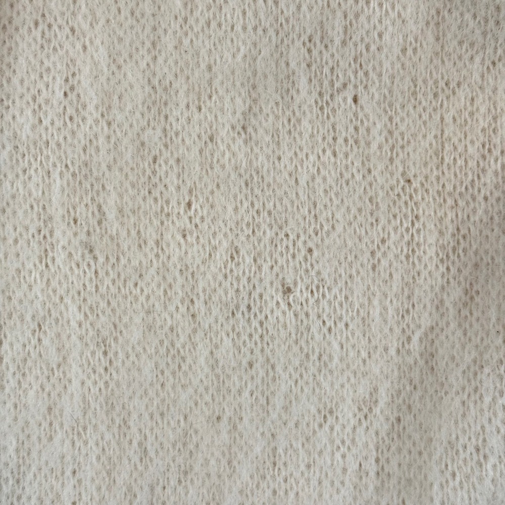 Tundra Fleece Toison Vintage Wool Zip Up Cardigan Jacket Cream Snowflake Large - Picture 4 of 11